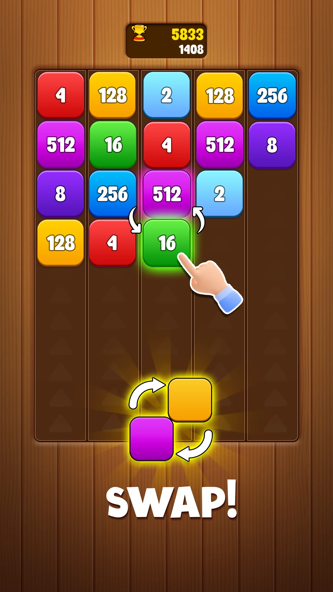 Wood Number Merge screenshot